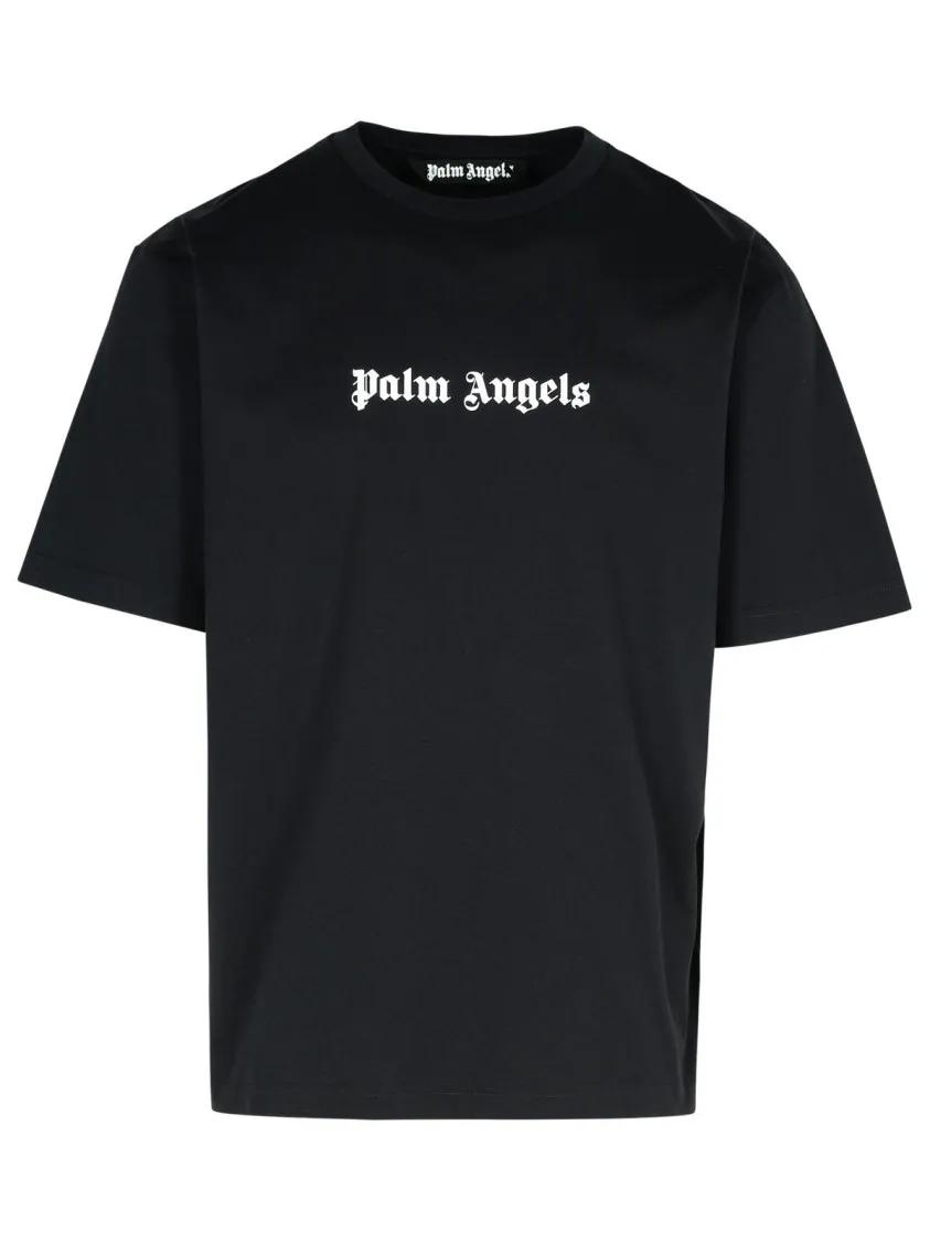 Palm Angels - Black Cotton T-Shirt - Größe S - schwarz