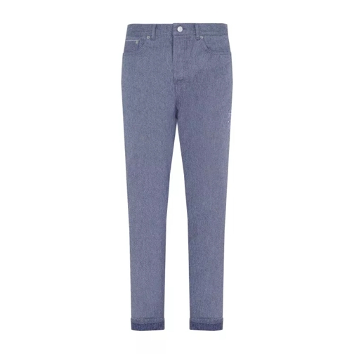 Christian Dior Blue Cotton Jeans Blue 