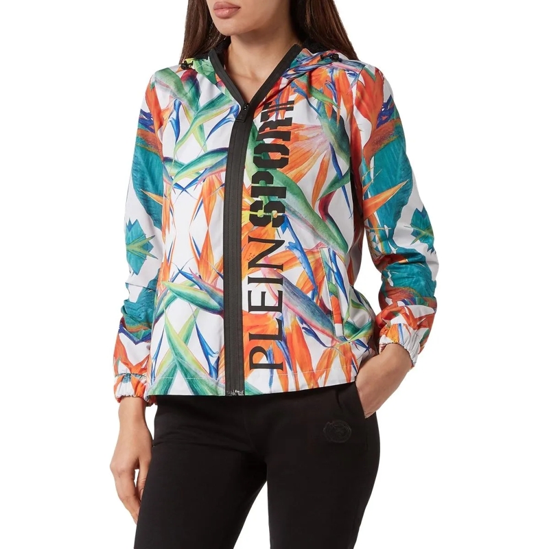 Plein Sport Übergangsjacke Jacke Flowers weiss(Image 4)