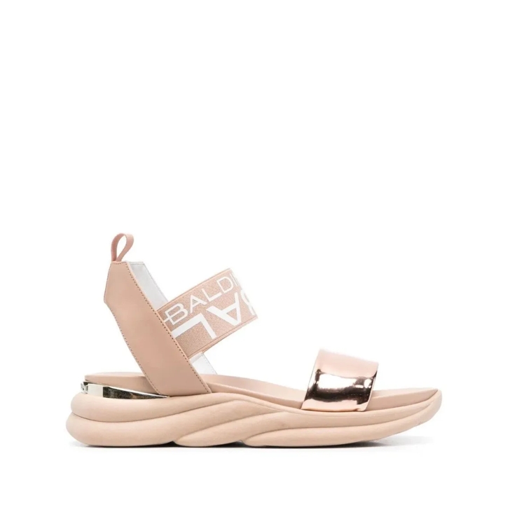 Baldinini Flat Woman Sandals Neutrals | Sandaal