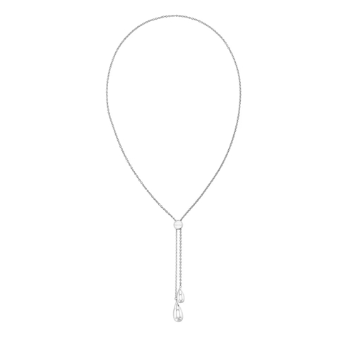 Calvin Klein Sculptured Drops Necklace Silver Long Necklace
