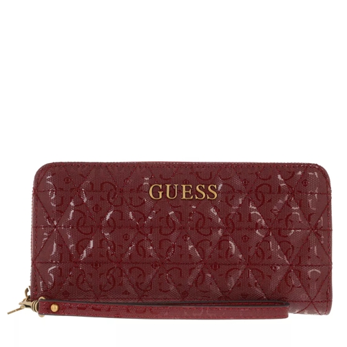 Guess Noelle Slg Large Zip Around Merlot Portefeuille continental