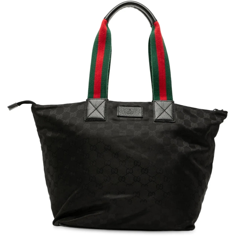 Gucci Shopper GG Canvas Web Tote schwarz