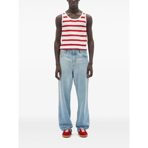 MSGM Jeans Wide-Leg Washed Denim Jeans Blue (Image 2)