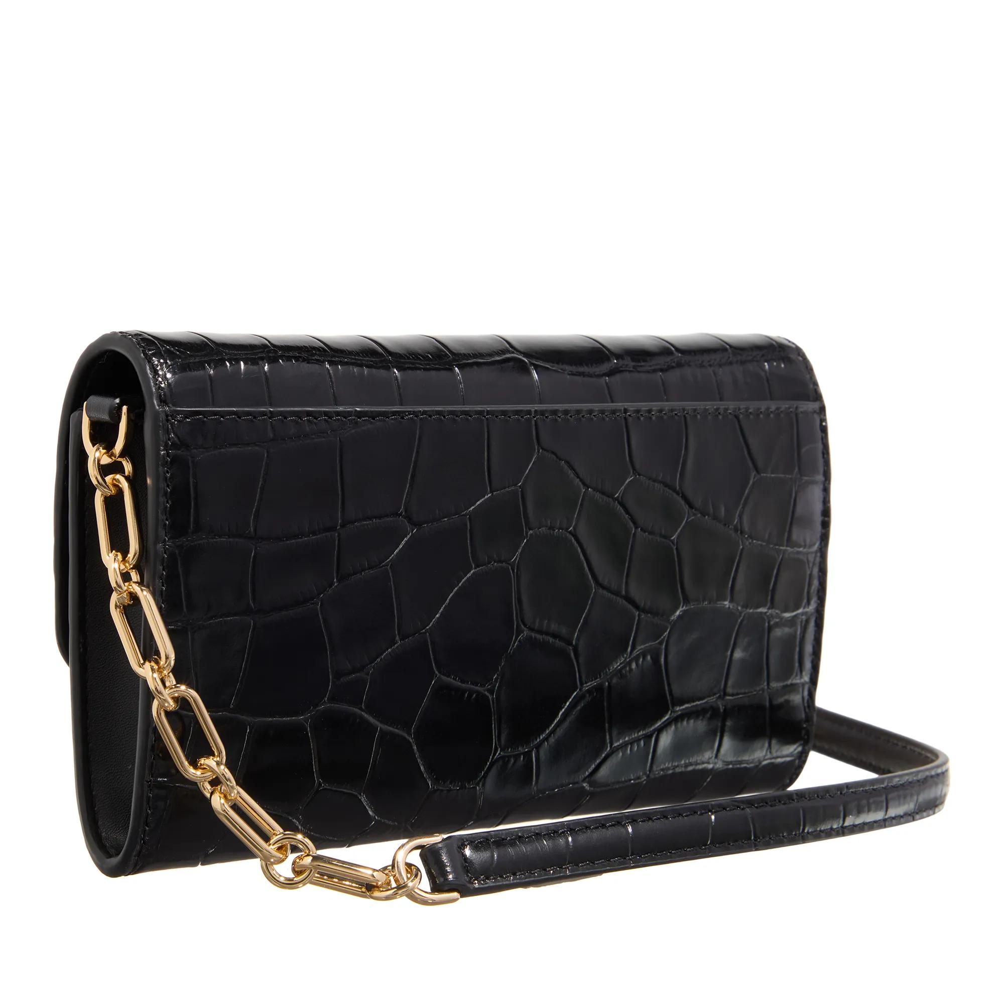 Michael Kors Tribeca Long Wallet On Chain Crossbody Black Pochette