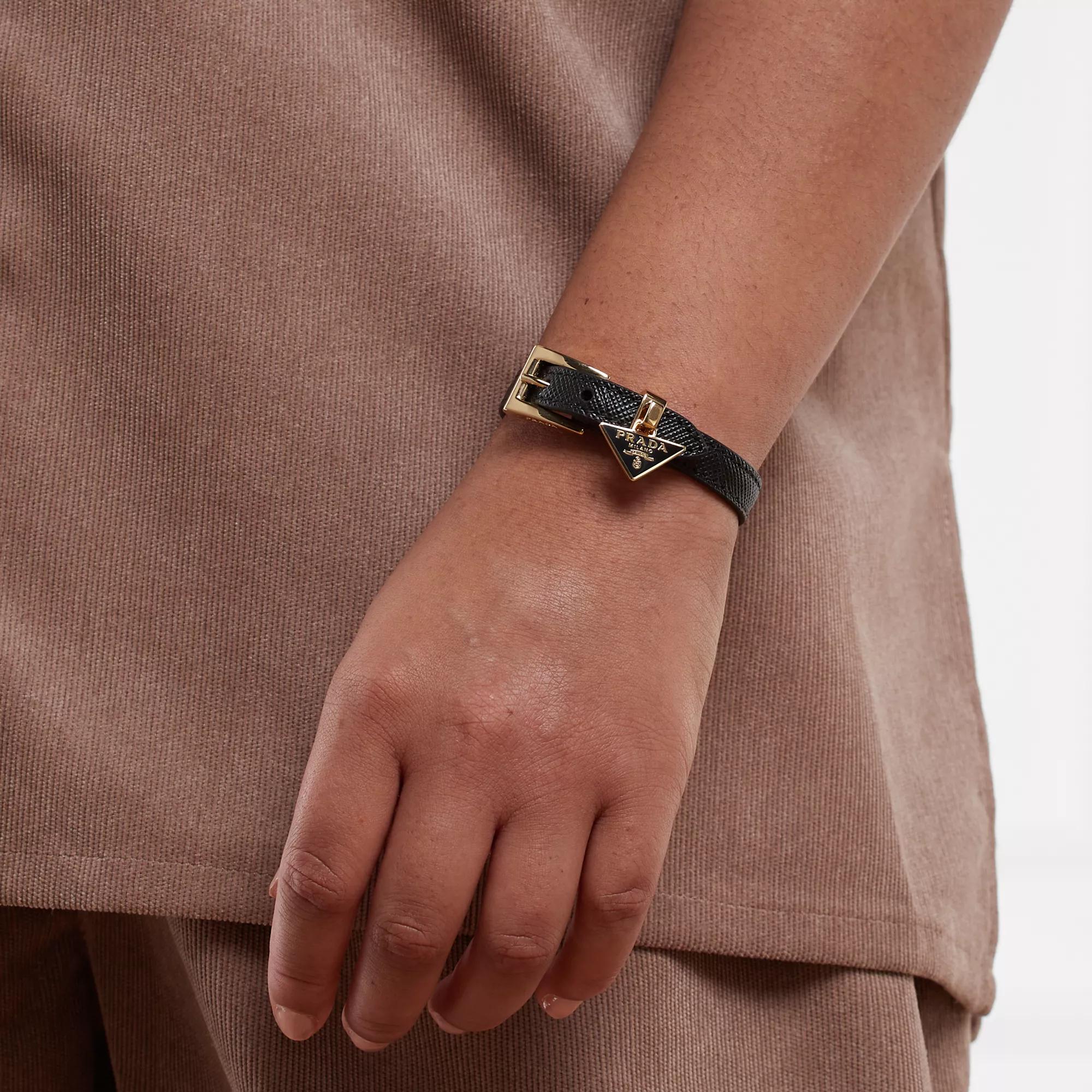 Prada Bracciali Saffiano Black Bracelet