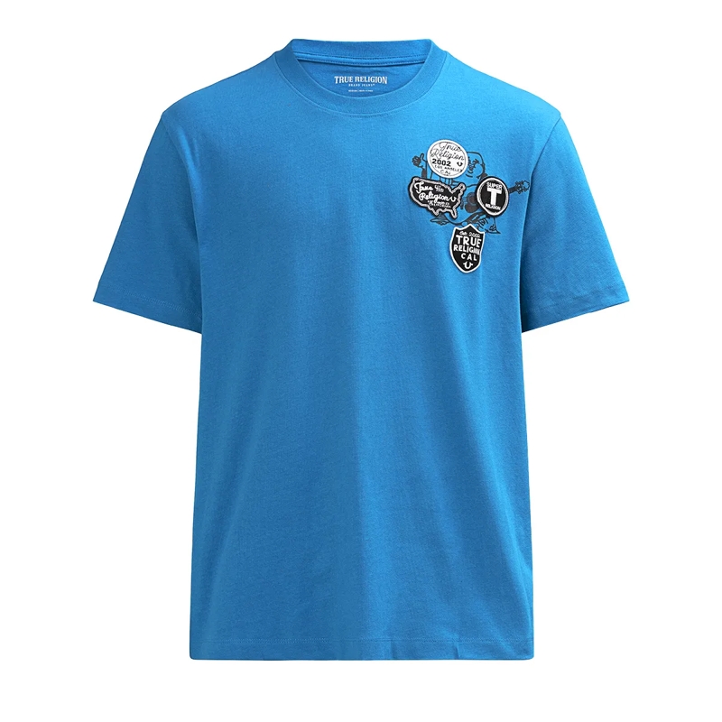 True Religion T-Shirt T-Shirt UNIVERSITY blau