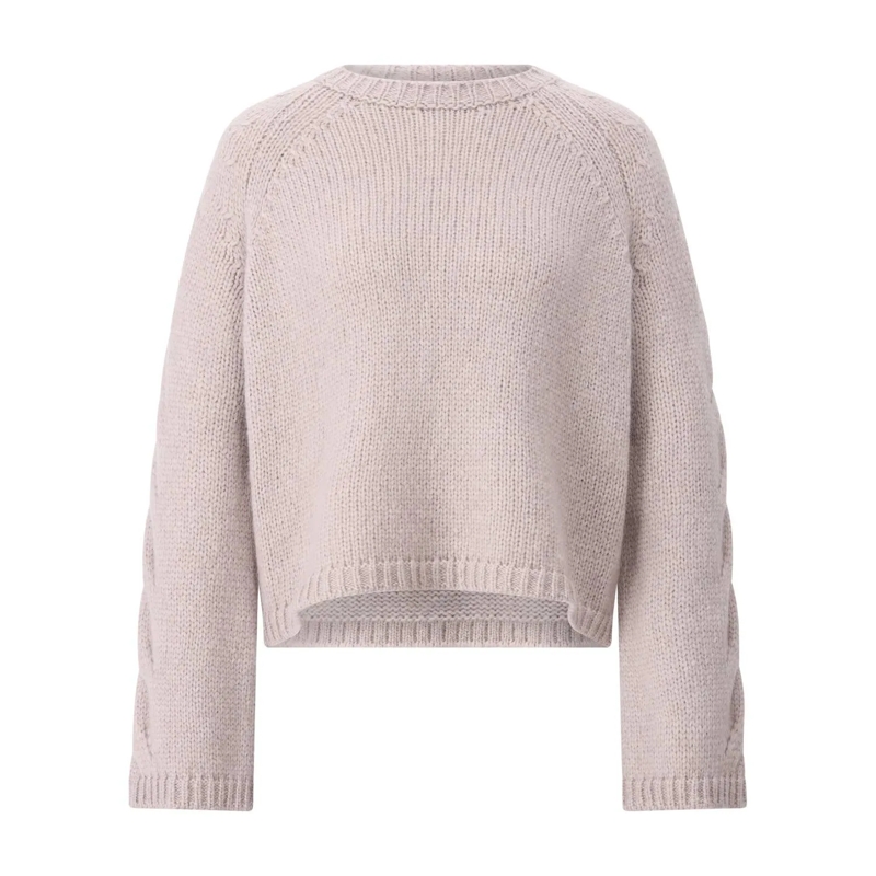 Roberto Collina Trui Strickpullover mit Rundhalsausschnitt Hellgrau