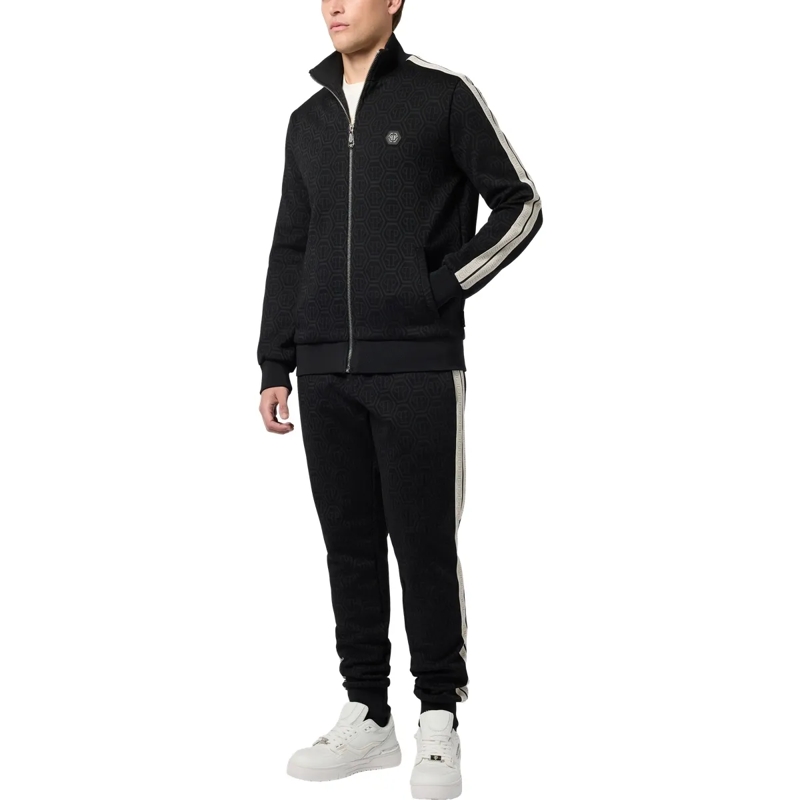 Philipp Plein Daunenjacke Tracksuit Jacket Monogram Monogram schwarz(Image 4)