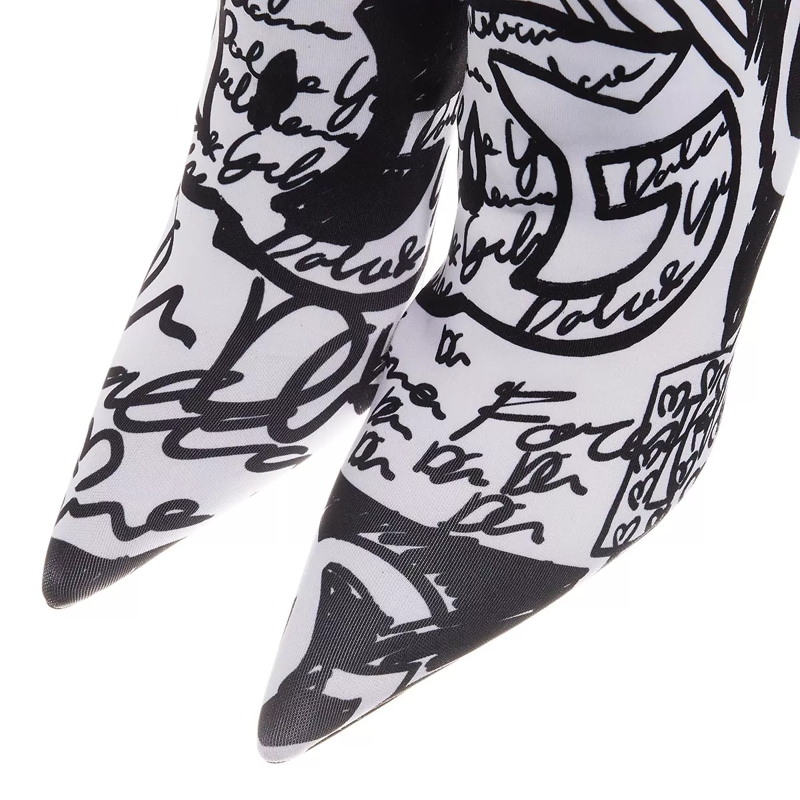 Dolce&Gabbana Stiefeletten Ankle Boots Jersey Multicolor(Image 4)