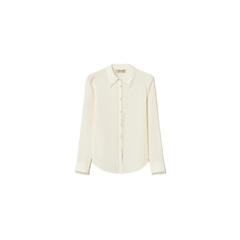 Twin-Set Hemd Fluid Crêpe De Chine Shirt Neutrals