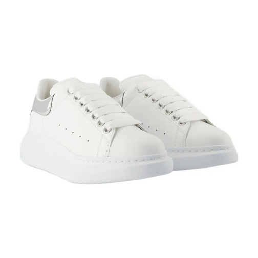 Alexander McQueen Low-Top Sneaker Chunky Sole Oversized Sneakers With Metallic Heel  White (Image 2)