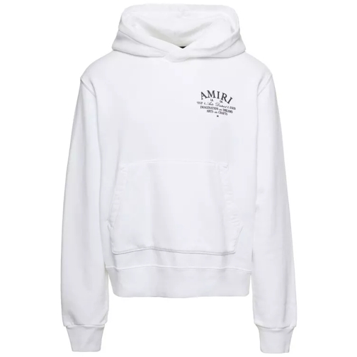 Amiri Arts District' White Hoodie With Logo Print In Cot White 