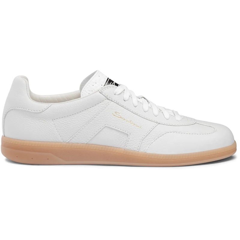 Santoni Sneaker basse Men's leather sneaker weiß