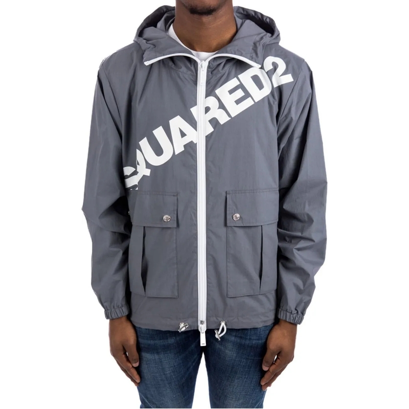 Dsquared2 Daunenjacke Dsquared2 Logo Hooded Windbreaker grau(Image 2)