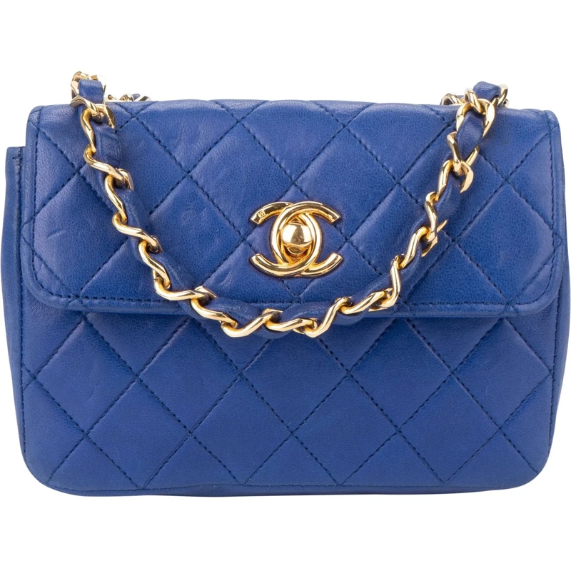 Chanel Schultertasche Chanel Quilted Lambskin 24K Gold Mini Single Flap  mehrfarbig