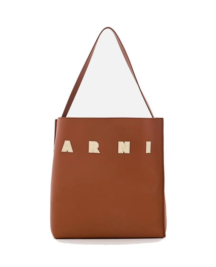 Marni Tote - Medium Museo Hobo Leather Bag - Gr. unisize - in Braun - für Damen