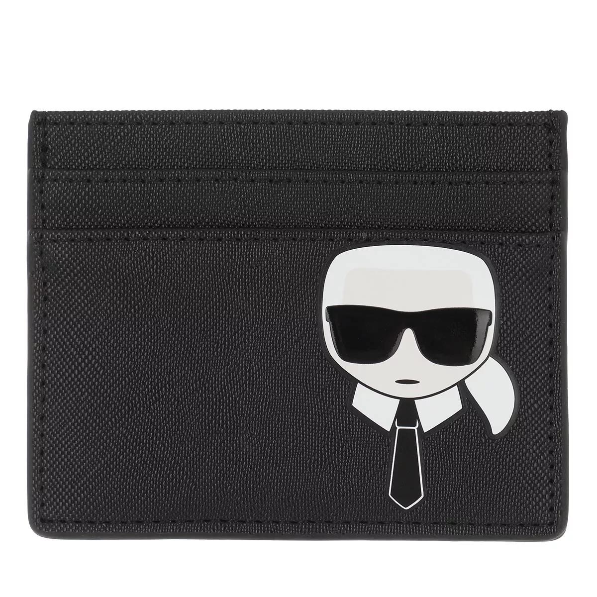 Karl Lagerfeld K/Ikonik Classic Card Holder A999 Black Portecartes