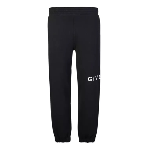 Givenchy Logo Print Cotton Track Pants Black Pantaloni da allenamento