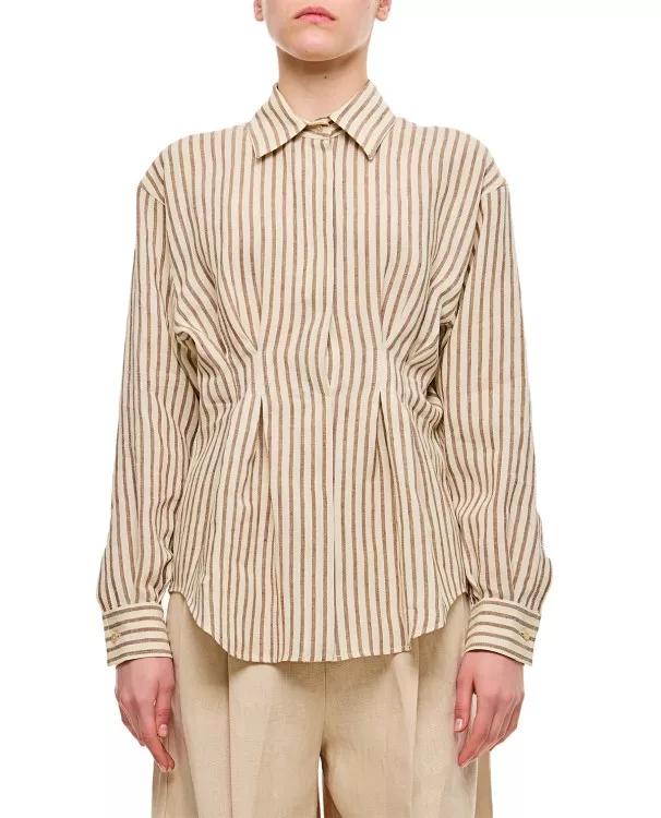 Max Mara - Eritrea Striped Linen Shirt - Größe 38 -