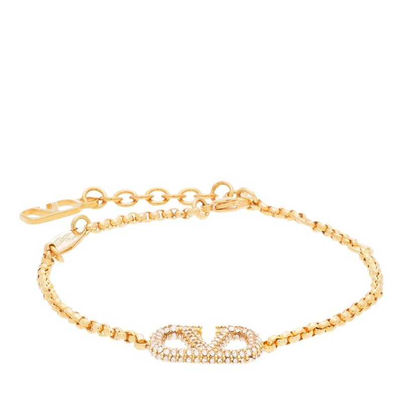 Valentino Garavani Armband Bracelet 15mm Strass Gold