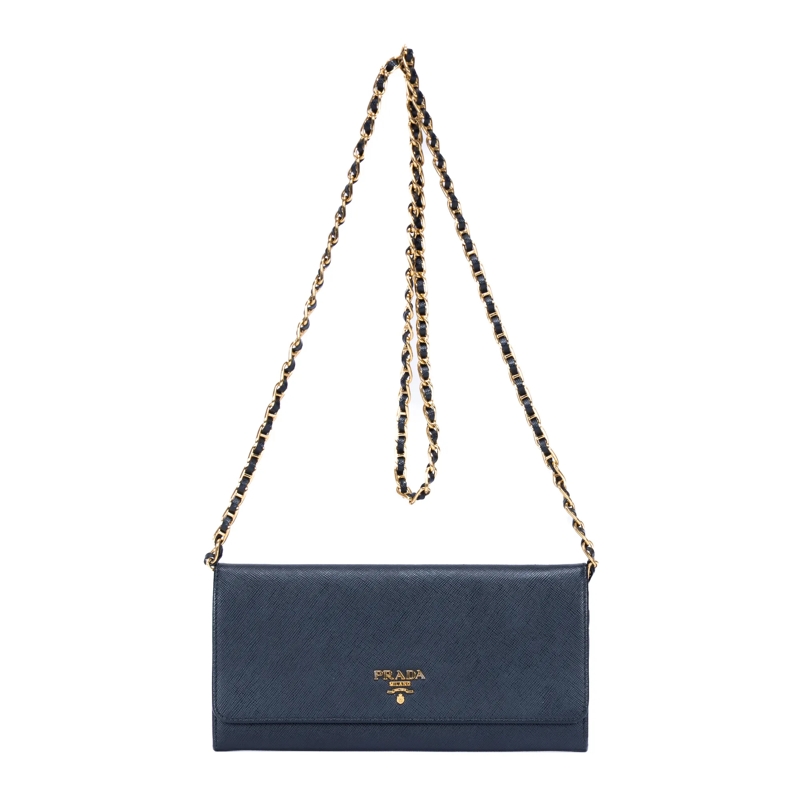 Prada Crossbody Bag Wallet on Chain Mini schwarz
