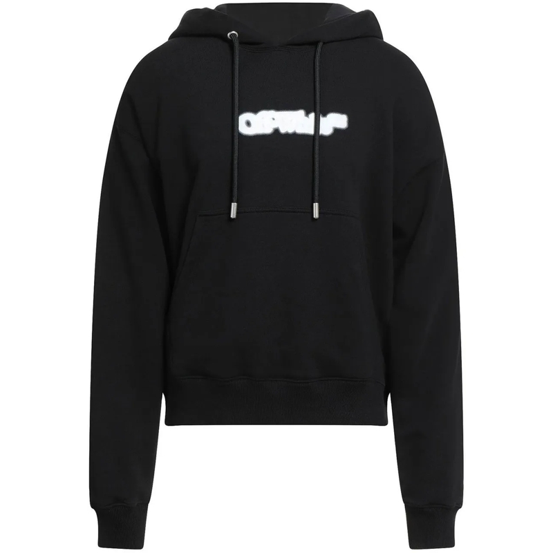 Off-White Legeres Oberteil Off-White Hooded Logo Sweatshirt schwarz