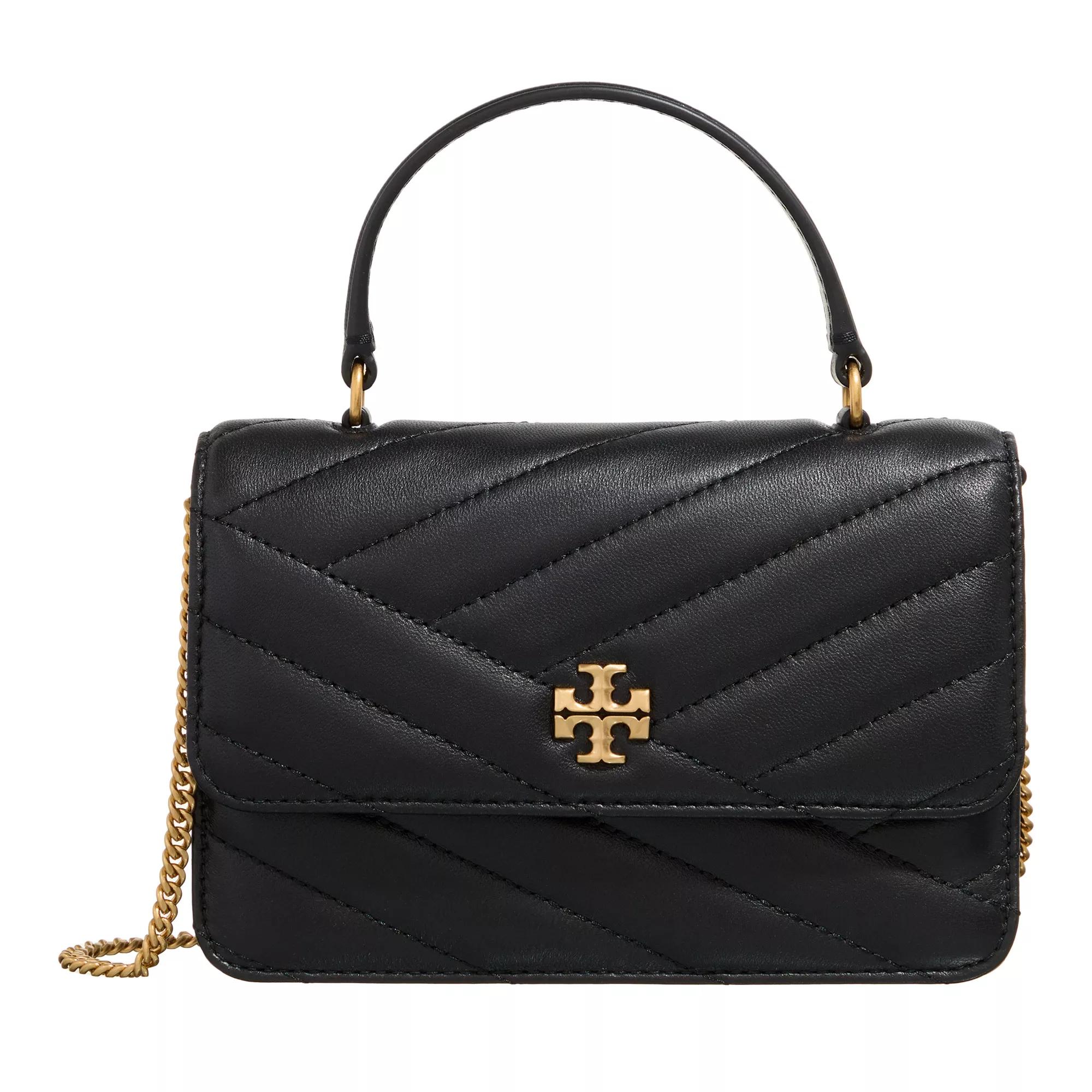 Tory Burch Portemonnaie - Kira Chevron Mini Top Handle Chain Wallet - Gr. unisize - in Schwarz - für Damen