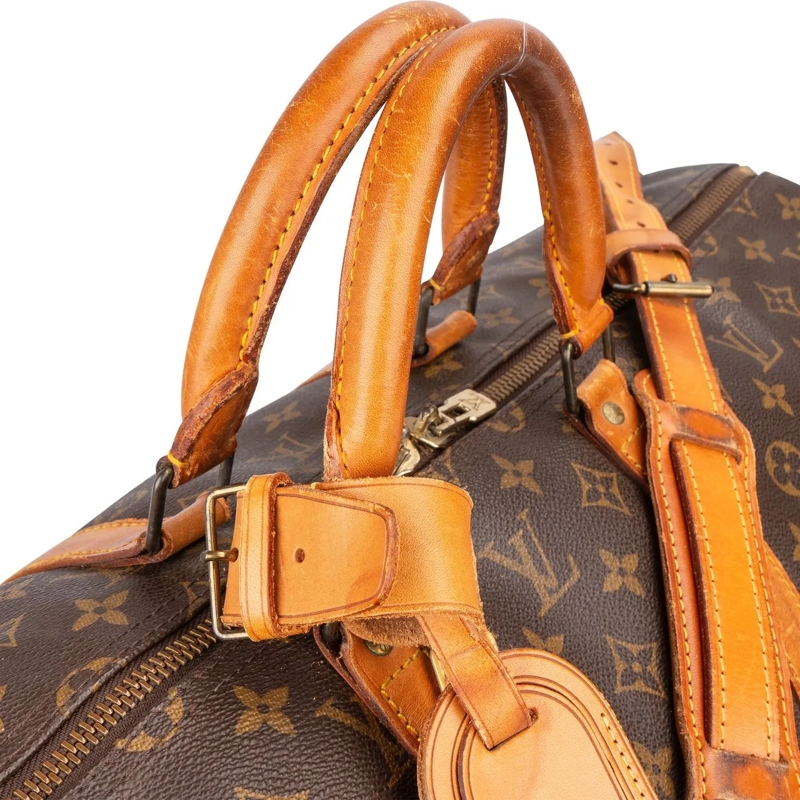 Louis Vuitton Tote Louis Vuitton Canvas Monogram Keepall 55 Bandoulie braun
