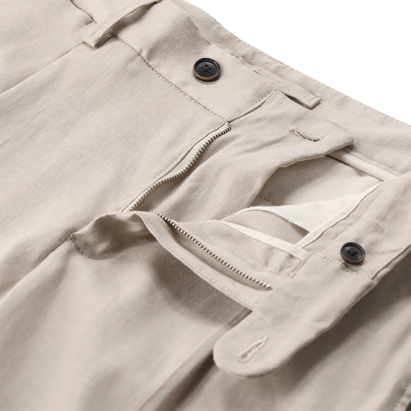 PROFUOMO Freizeithose Chinohose aus Leinenmix beige(Image 3)