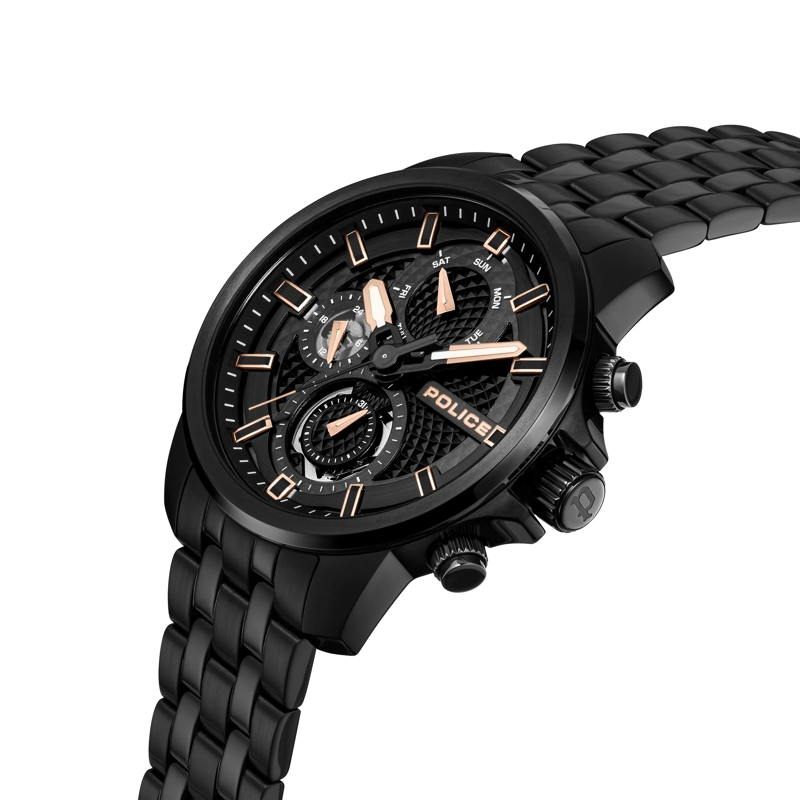 Police Automatikuhr Quarzuhr Newport schwarz(Image 2)