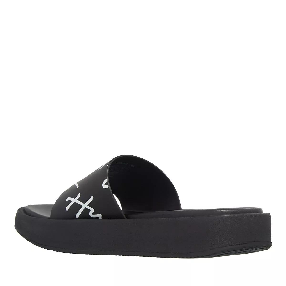 Off White Logo-printed Slides Men's Black