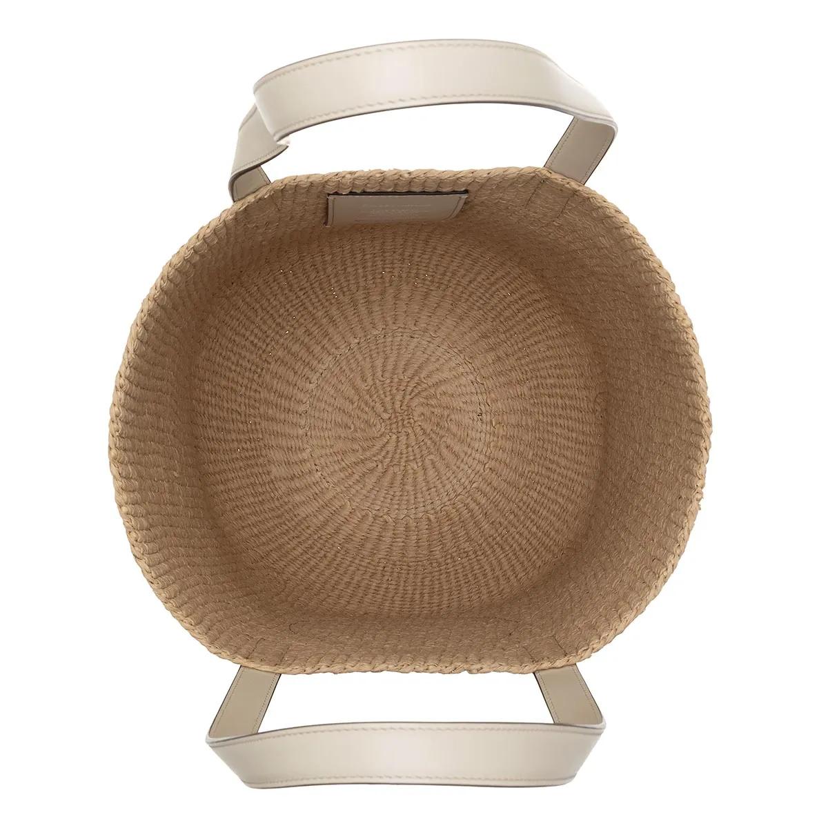 Chloé Shoppers Horse Medal Basket in beige