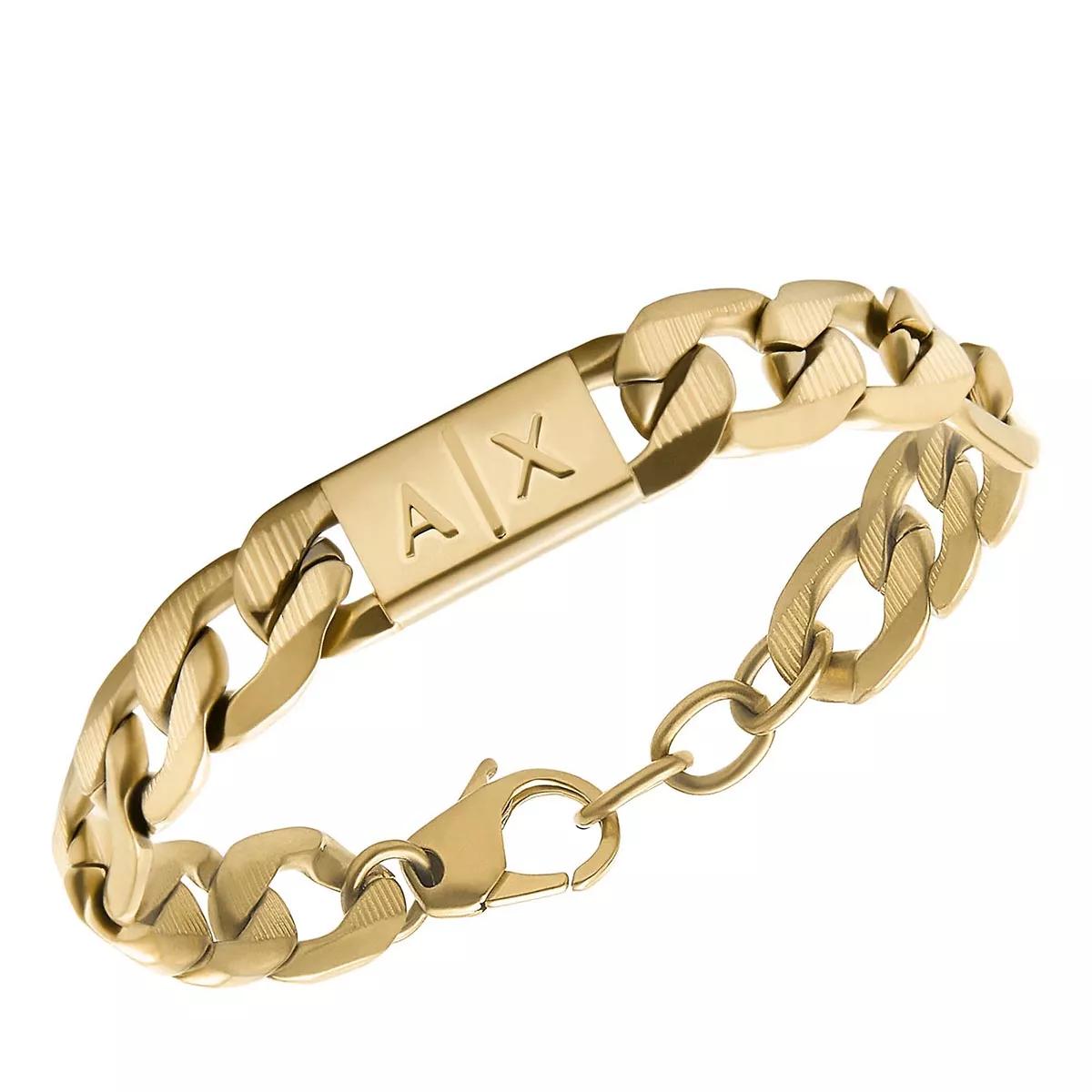Armani Exchange Stainless Steel Chain Bracelet | Gold Armband