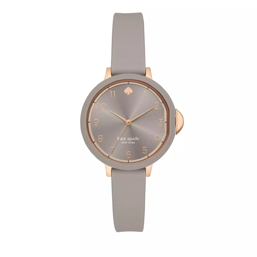 Kate Spade New York Parkreihe Dreizeiger-Silikonuhr Taupe Quartz Horloge