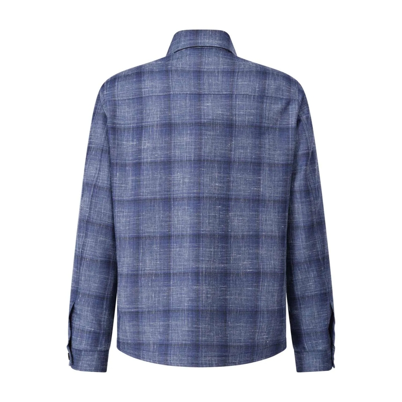 Maurizio Baldassari Hemd Overshirt mit Schurwolle blau(Image 2)