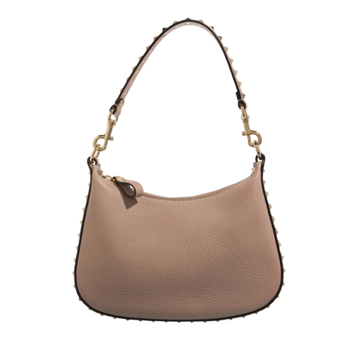 Valentino Garavani Small Hobo Rockstud Poudre Hobo Bag