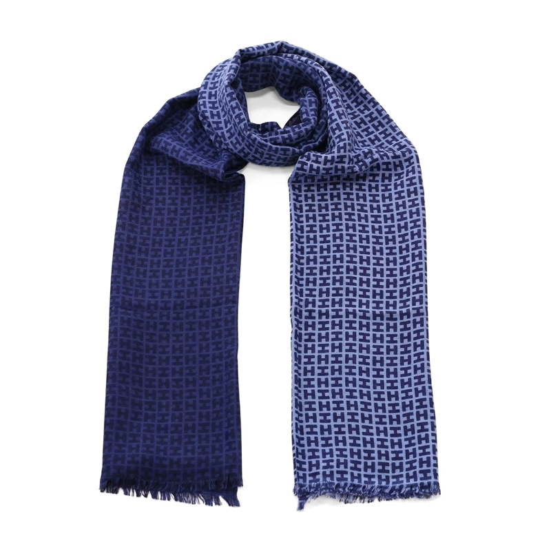 Hemisphere Wollschal Tuch aus Kaschmir & Seide blau