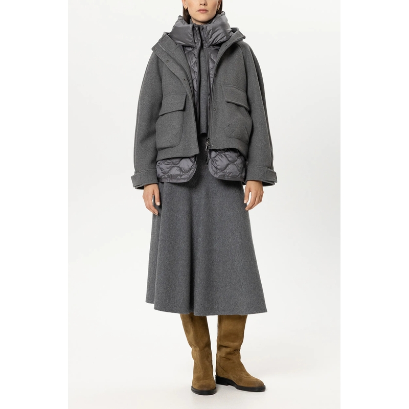 Luisa Cerano Windjack Outdoorjacke aus Woll-Mix heather grey(Image 2)