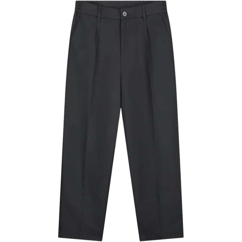 ØLÅF  Olaf Regular Wool Blend Pleated Pant Pantalons Gri grau