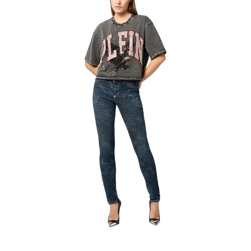 Philipp Plein Skinny-Leg-Jeans Diese Jeggings verleihen dem alltäglichen Styling  dunkel-blau(Image 3)