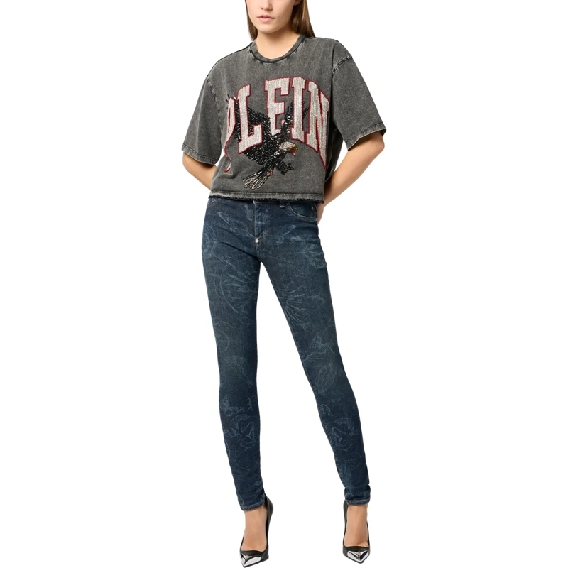 Philipp Plein Skinny-Leg-Jeans Diese Jeggings verleihen dem alltäglichen Styling  dunkel-blau(Image 4)