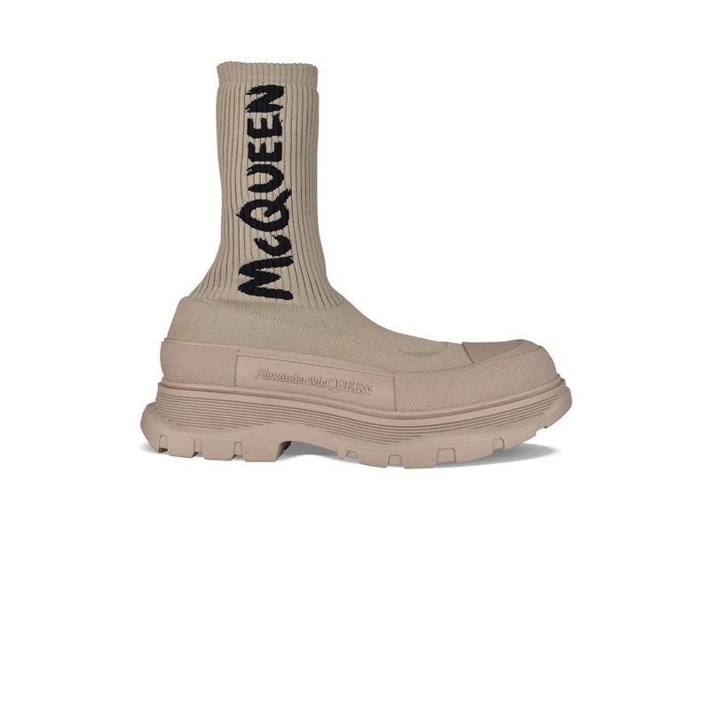 Alexander McQueen Stiefel Graffiti Tread Slick Boots Pink