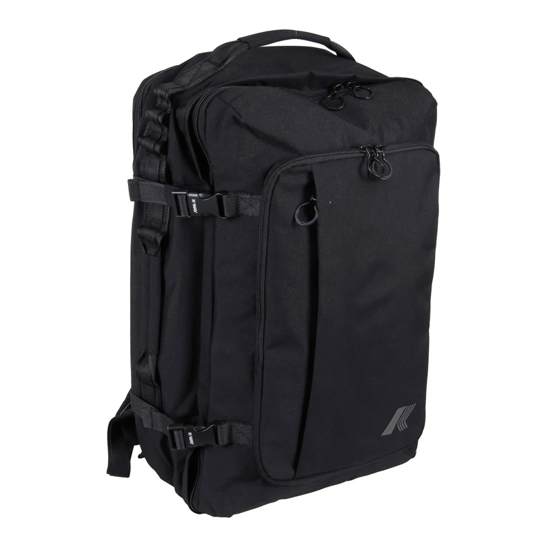 K-Way Rugzak Structured Black Polyester Backpack With Spacious  Black