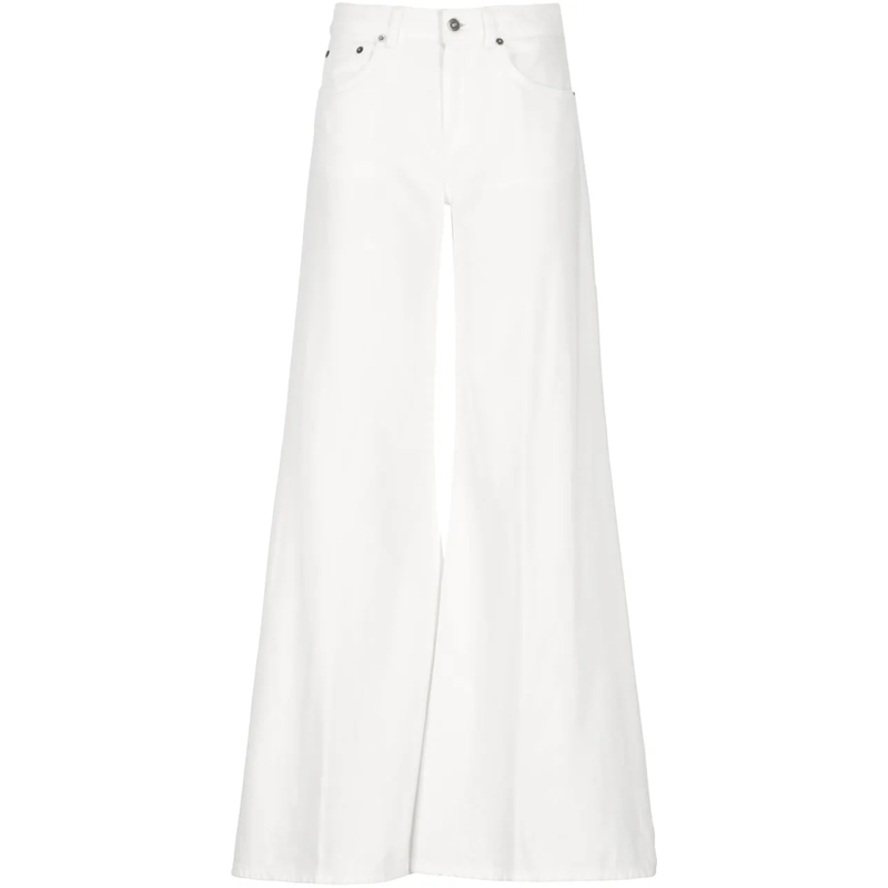 Dondup Jeans mit geradem Bein White Cotton Marlen Pants White