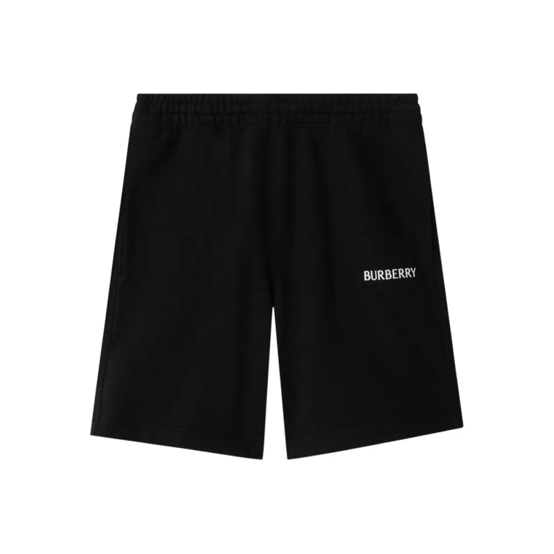 Burberry Casual Shorts Black Cotton Shorts With Subtle Logo Detail Black