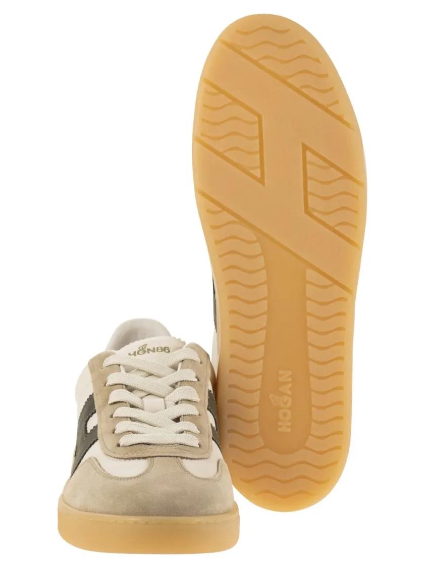 Thumbnail - Hogan Low-Top Sneaker - Cool - Leather Trainers With H On The Side - Gr. 11 - in Beige - für Damen
