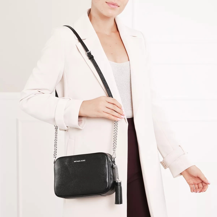Michael kors medium camera bag black deals