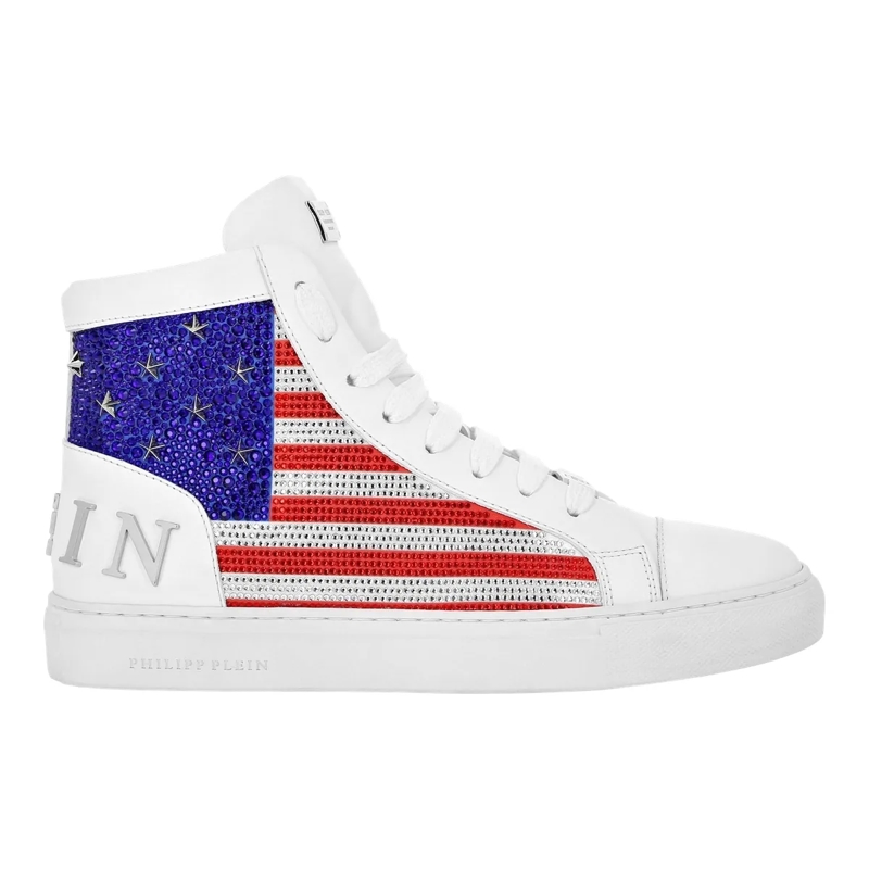 Philipp Plein Low-Top-Sneaker Mid-Top Sneakers Stud-Embellished weiss(Image 3)