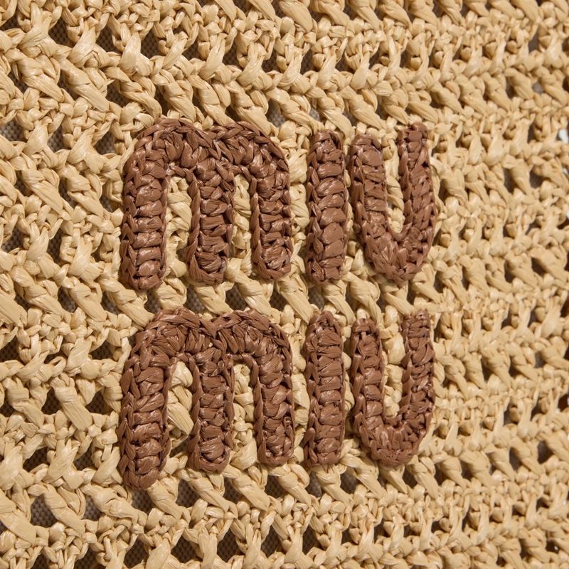 Miu Miu Shopper Crochet Rete naturale cognac(Image 4)